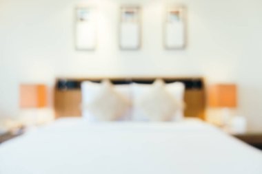 Soyut bulanıklık ve ufuk güzel lüks yatak odası iç