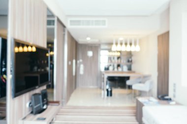 Soyut bulanıklık ve ufuk oturma odası iç