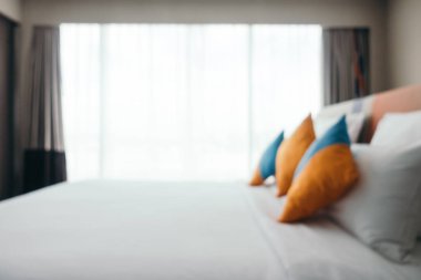 Soyut bulanıklık ve ufuk yatak odası iç