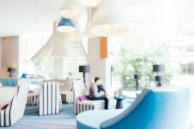 Soyut bulanıklık ve ufuk lobi ve otelin lounge