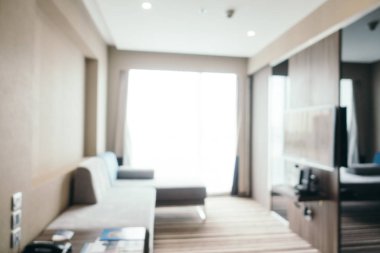 Soyut bulanıklık ve ufuk oturma odası iç