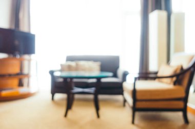 Soyut bulanıklık ve ufuk oturma odası iç