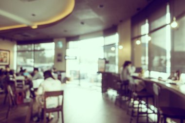 Bokeh ve ufuk kafe ve restoran ile soyut bulanıklık