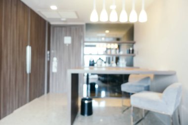 Soyut bulanıklık ve ufuk oturma odası iç