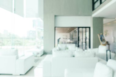 Bokeh ve ufuk lobi otel ile soyut bulanıklık