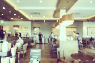 Bokeh ve ufuk kafe ve restoran ile soyut bulanıklık