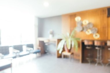 Bokeh ve ufuk lobi otel ile soyut bulanıklık