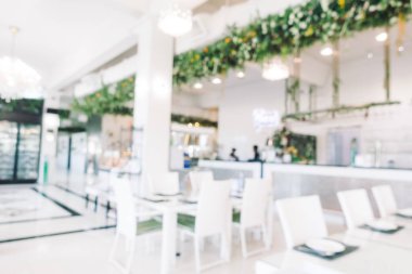 Bokeh ve ufuk kafe ve restoran ile soyut bulanıklık