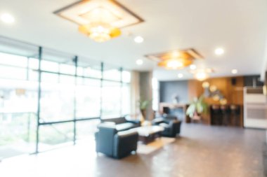 Bokeh ve ufuk lobi otel ile soyut bulanıklık