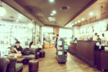 Bokeh ve ufuk kafe ve restoran ile soyut bulanıklık