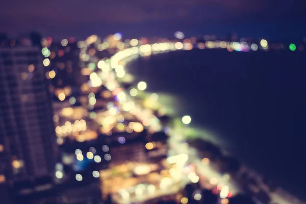 Abstract blur and defocused pattaya city at night — Stock Photo, Image