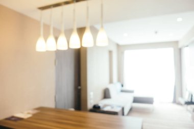 Soyut bulanıklık ve ufuk oturma odası iç