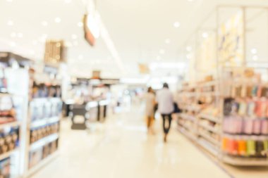 Bokeh ve ufuk alışveriş merkezi ile soyut bulanıklık