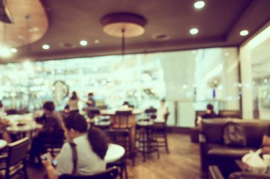 Bokeh ve ufuk kafe ve restoran ile soyut bulanıklık