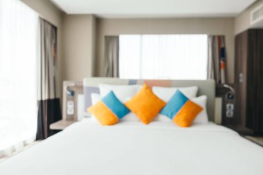 Soyut bulanıklık ve ufuk yatak odası iç