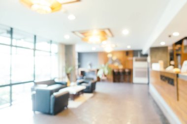 Bokeh ve ufuk lobi otel ile soyut bulanıklık