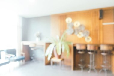 Bokeh ve ufuk lobi otel ile soyut bulanıklık