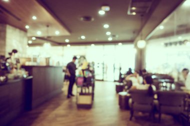 Bokeh ve ufuk kafe ve restoran ile soyut bulanıklık