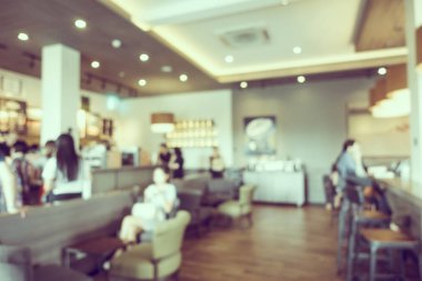 Bokeh ve ufuk kafe ve restoran ile soyut bulanıklık