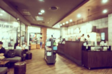 Bokeh ve ufuk kafe ve restoran ile soyut bulanıklık