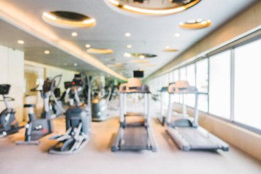 Soyut bulanıklık ve ufuk spor spor salonu ve fitness ekipmanları