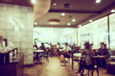 Bokeh ve ufuk kafe ve restoran ile soyut bulanıklık