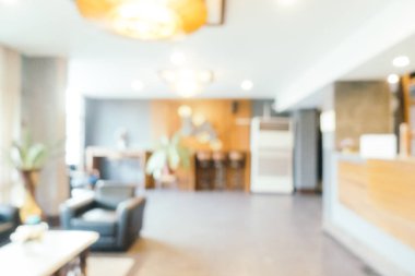 Bokeh ve ufuk lobi otel ile soyut bulanıklık