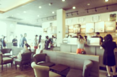 Bokeh ve ufuk kafe ve restoran ile soyut bulanıklık