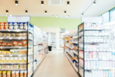 Soyut bulanıklık ve ufuk kolaylık ve süpermarket mağaza