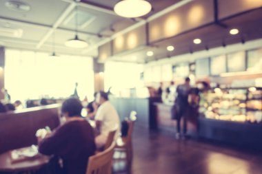 Soyut bulanıklık ve ufuk kahve dükkanı