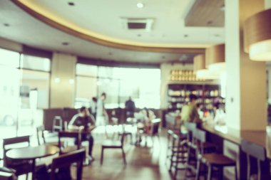 Bokeh ve ufuk kafe ve restoran ile soyut bulanıklık