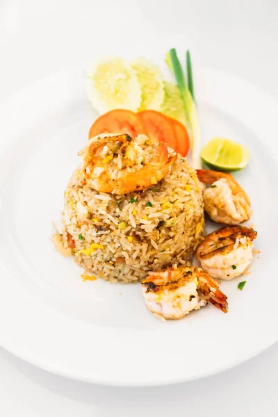 Fried rice with shrimp — Stock Photo, Image