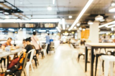 Soyut bulanıklık ve gıda mahkeme Merkezi bölümü stor defocused