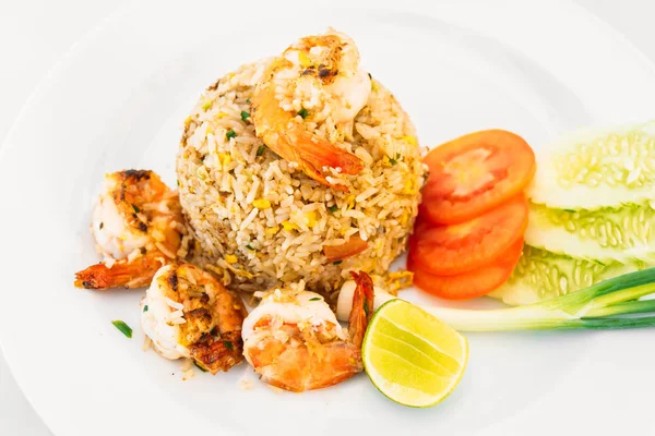 Fried rice with shrimp — Stock Photo, Image