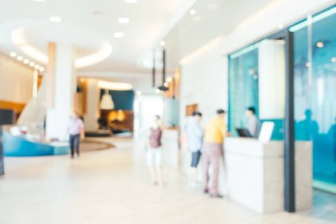 Soyut bulanıklık ve ufuk lobi ve otelin lounge