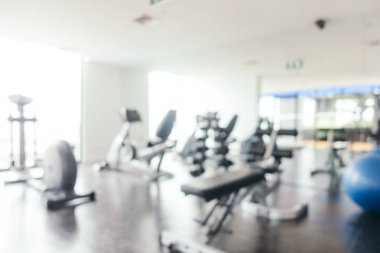Soyut bulanıklık ve ufuk fitness ekipmanları ve spor salonu iç