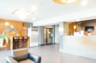 Bokeh ve ufuk lobi otel ile soyut bulanıklık