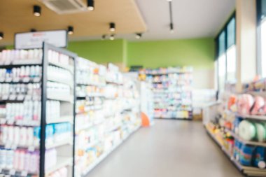 Soyut bulanıklık ve ufuk kolaylık ve süpermarket mağaza