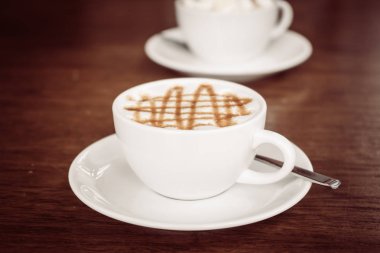 Sıcak karamel kahve Kupası latte