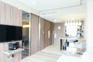 Soyut bulanıklık ve ufuk oturma odası iç