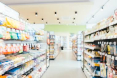 Soyut bulanıklık ve ufuk kolaylık ve süpermarket mağaza