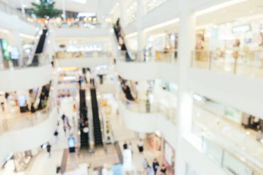 Bokeh ve ufuk alışveriş merkezi ile soyut bulanıklık