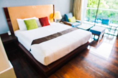 Soyut bulanıklık ve ufuk yatak odası iç