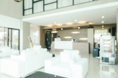 Bokeh ve ufuk lobi otel ile soyut bulanıklık