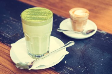 Sıcak matcha yeşil çay kahve Kupası