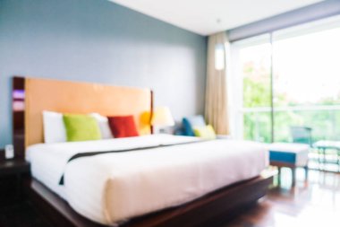 Soyut bulanıklık ve ufuk yatak odası iç