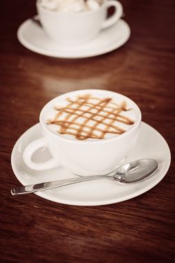 Sıcak karamel kahve Kupası latte