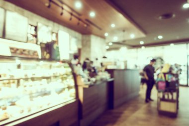 Bokeh ve ufuk kafe ve restoran ile soyut bulanıklık