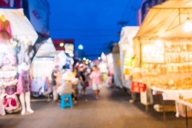 Soyut bulanıklık ve gece yerel pazarı defocused