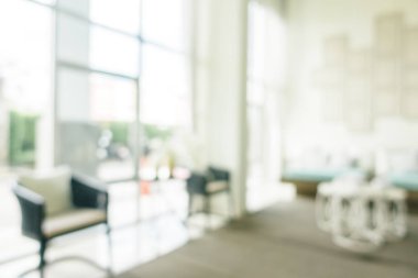 Soyut bulanıklık ve ufuk oturma odası iç ve dekorasyon